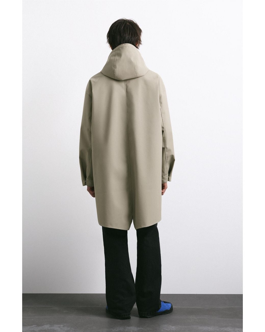 Coupe-Vent Long À Capuche Pull&Bear pour homme en coloris Gray