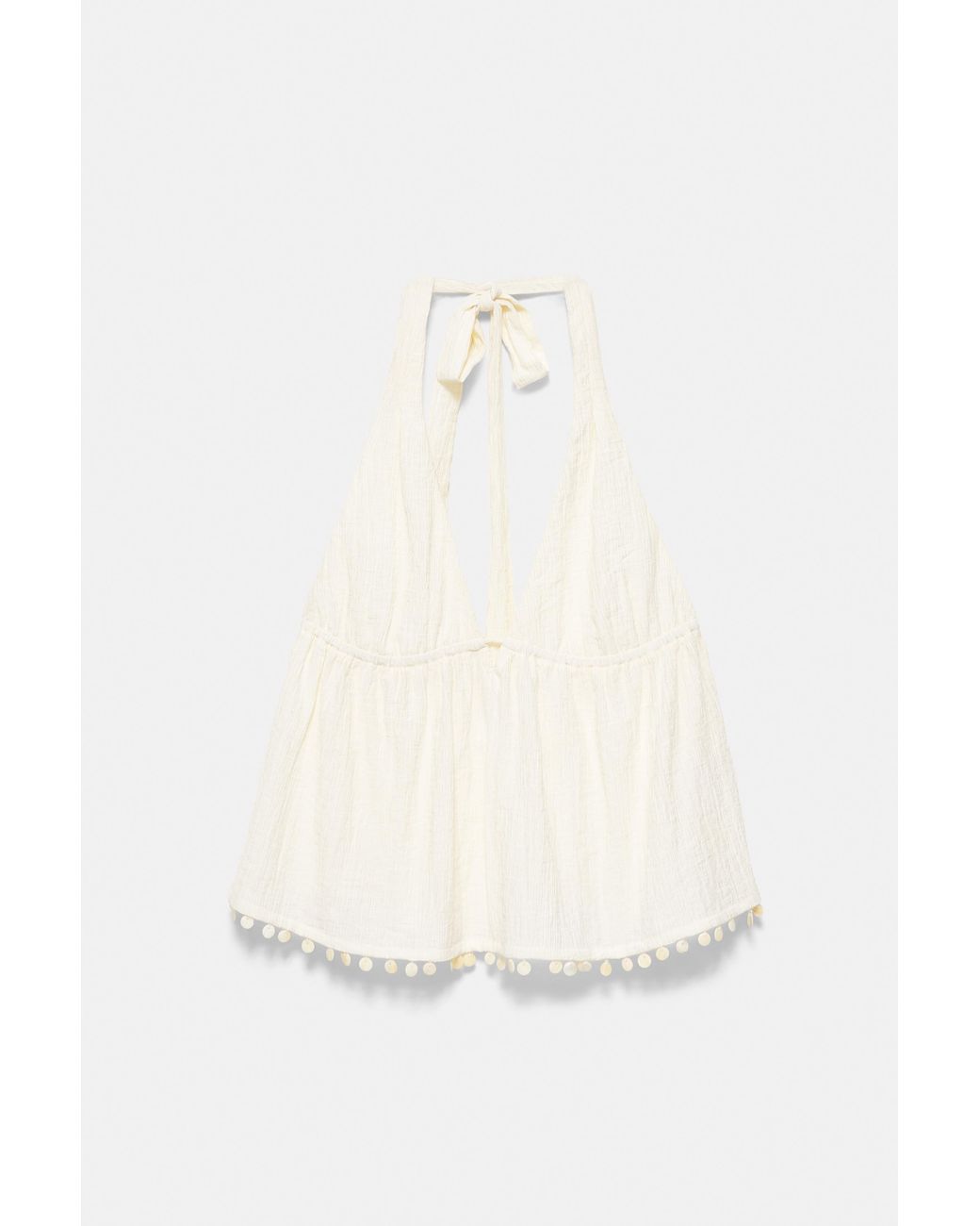 Pull&Bear Natural Shell Detail Halter Top