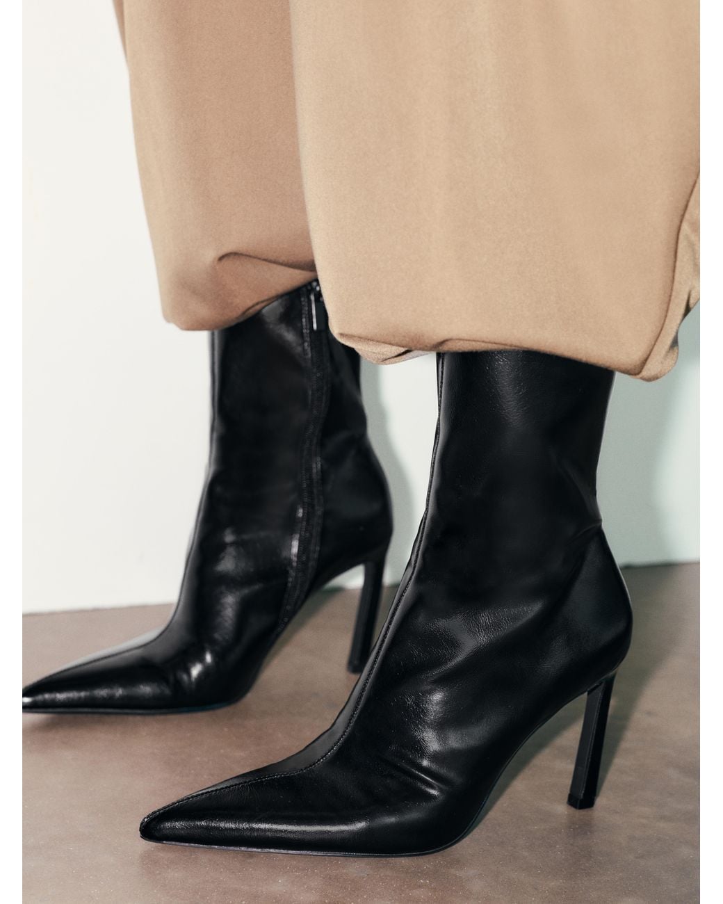 Pull&Bear Black Stiefeletten Mit Hohem Absatz