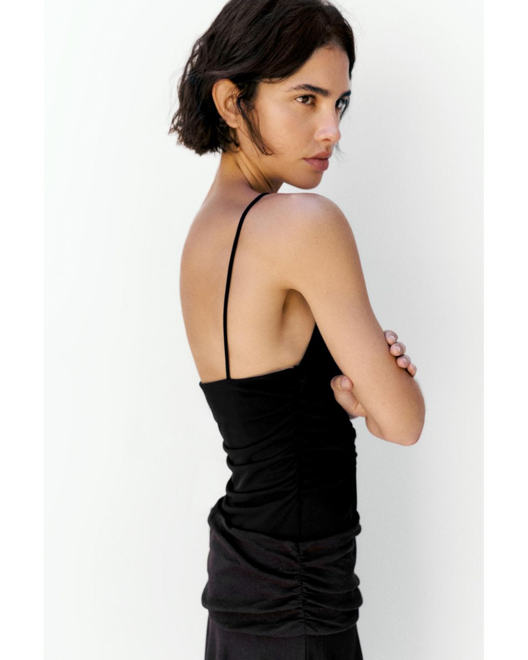 Body Con Cut Out E Applicazioni di Pull&Bear in Black