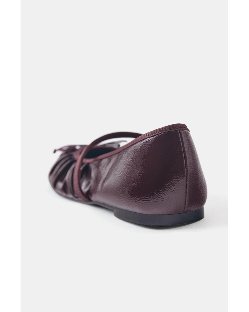 Pull&Bear Geplooide Ballerina's in het White