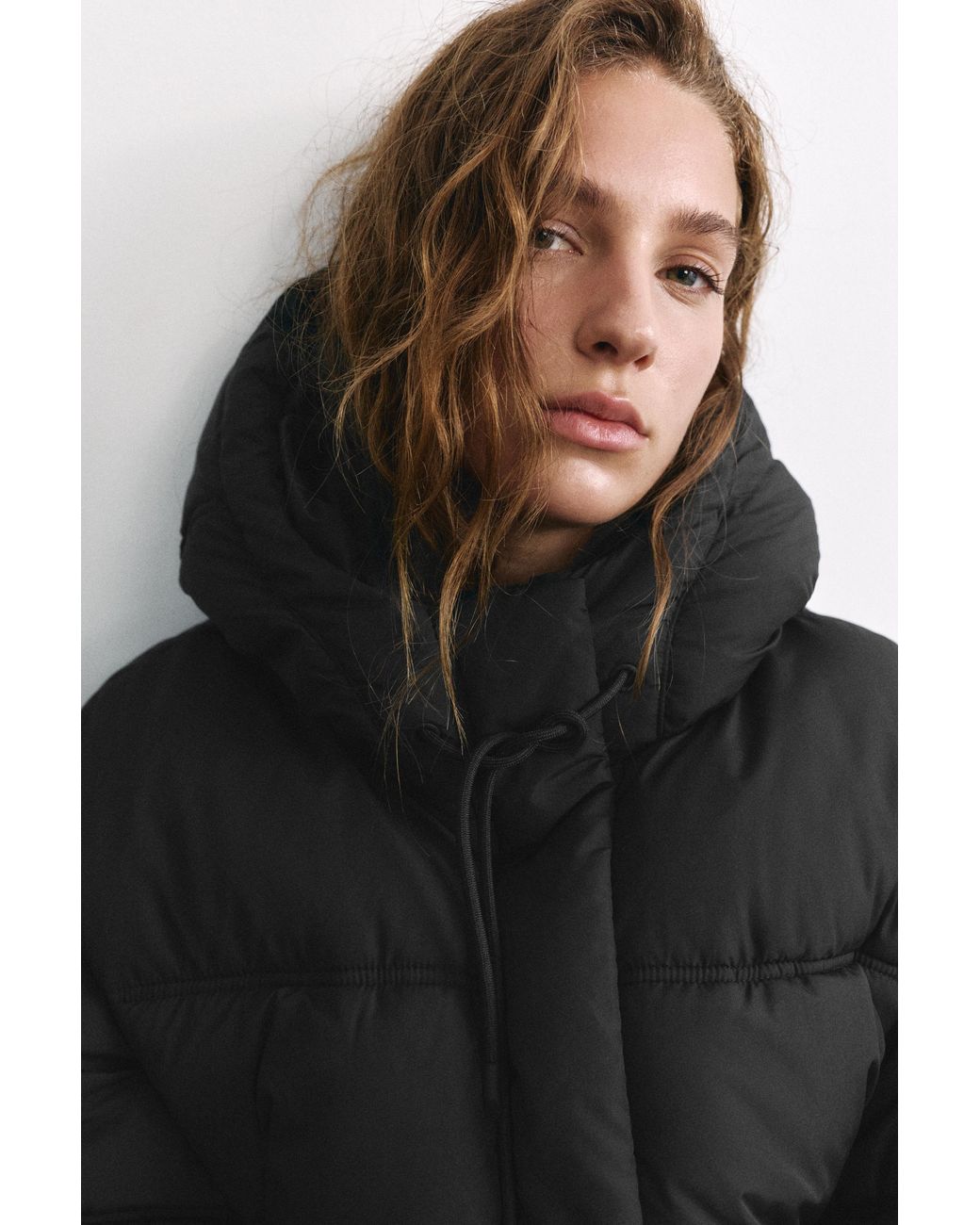Pull&Bear Blue Puffer Jacket With Hood