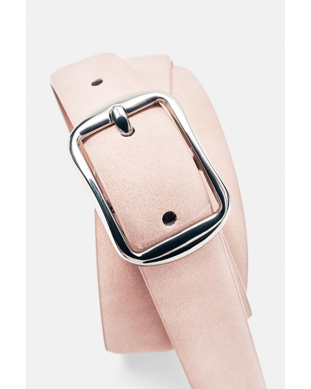 Pull&Bear Pink Square Buckle Belt