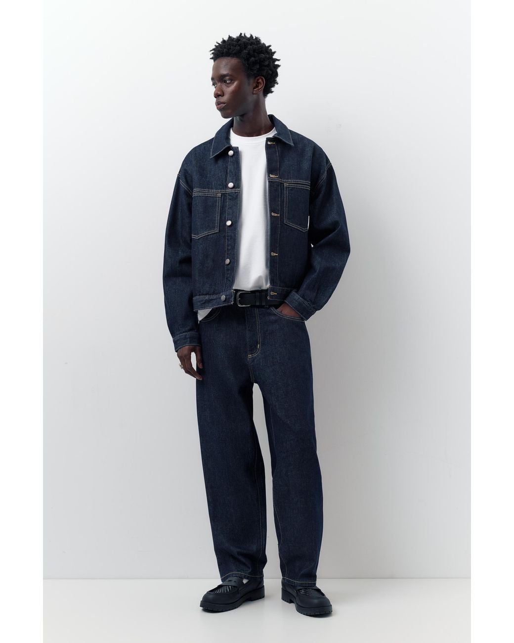 Pull&Bear Denim Truckerjack in het Blue voor heren