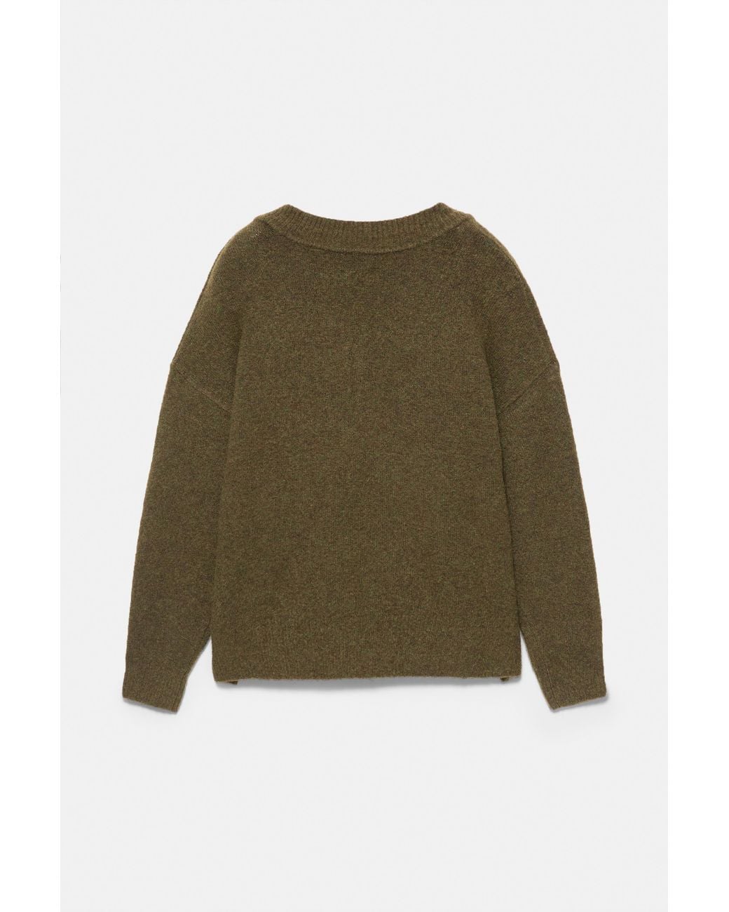 Pullover Boxy Con Scollo A V di Pull&Bear in Green