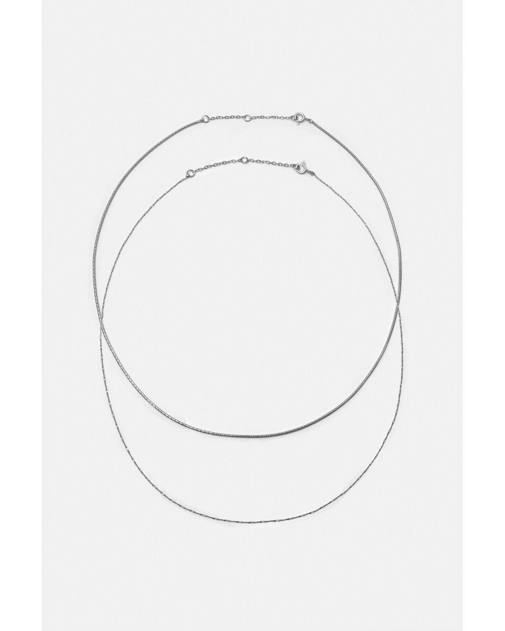 Pull&Bear White Pack Mit 2 Einfachen Ketten