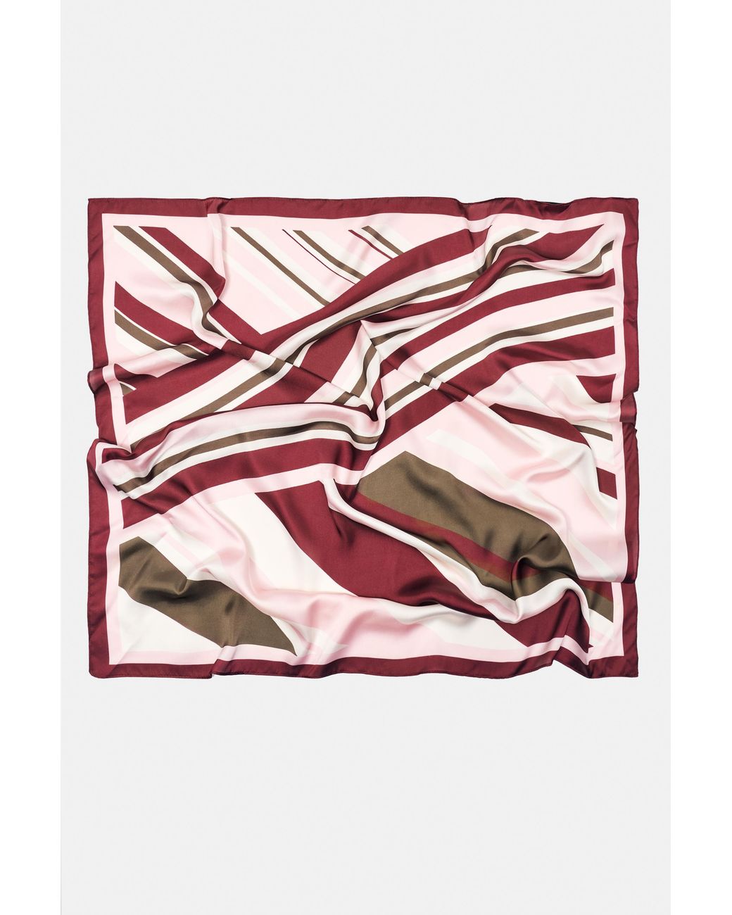 Pull&Bear White Striped Satin Scarf