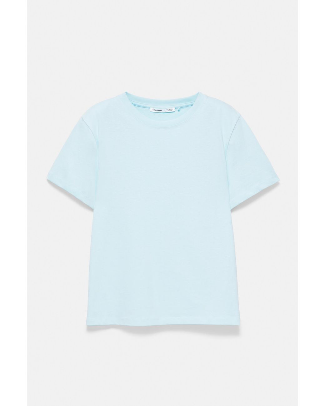 Pull&Bear White Basic Short Sleeve T-Shirt