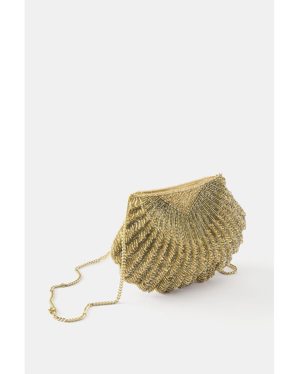 Borsa A Tracolla A Conchiglia Con Perline di Pull&Bear in Blue