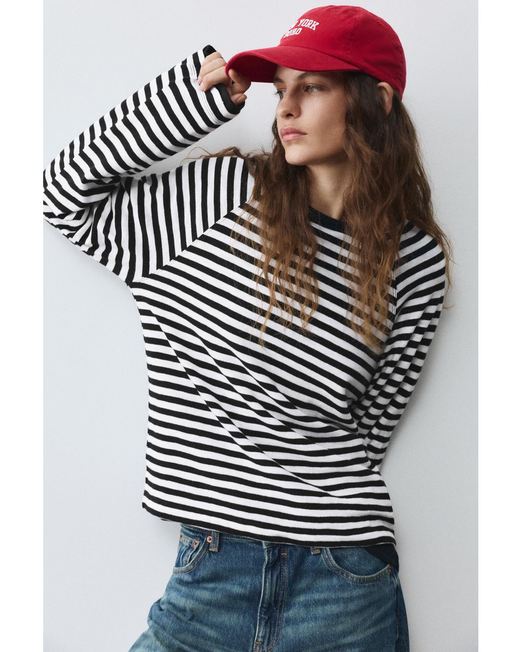 Pull&Bear Multicolor Long Sleeve Raglan T-Shirt