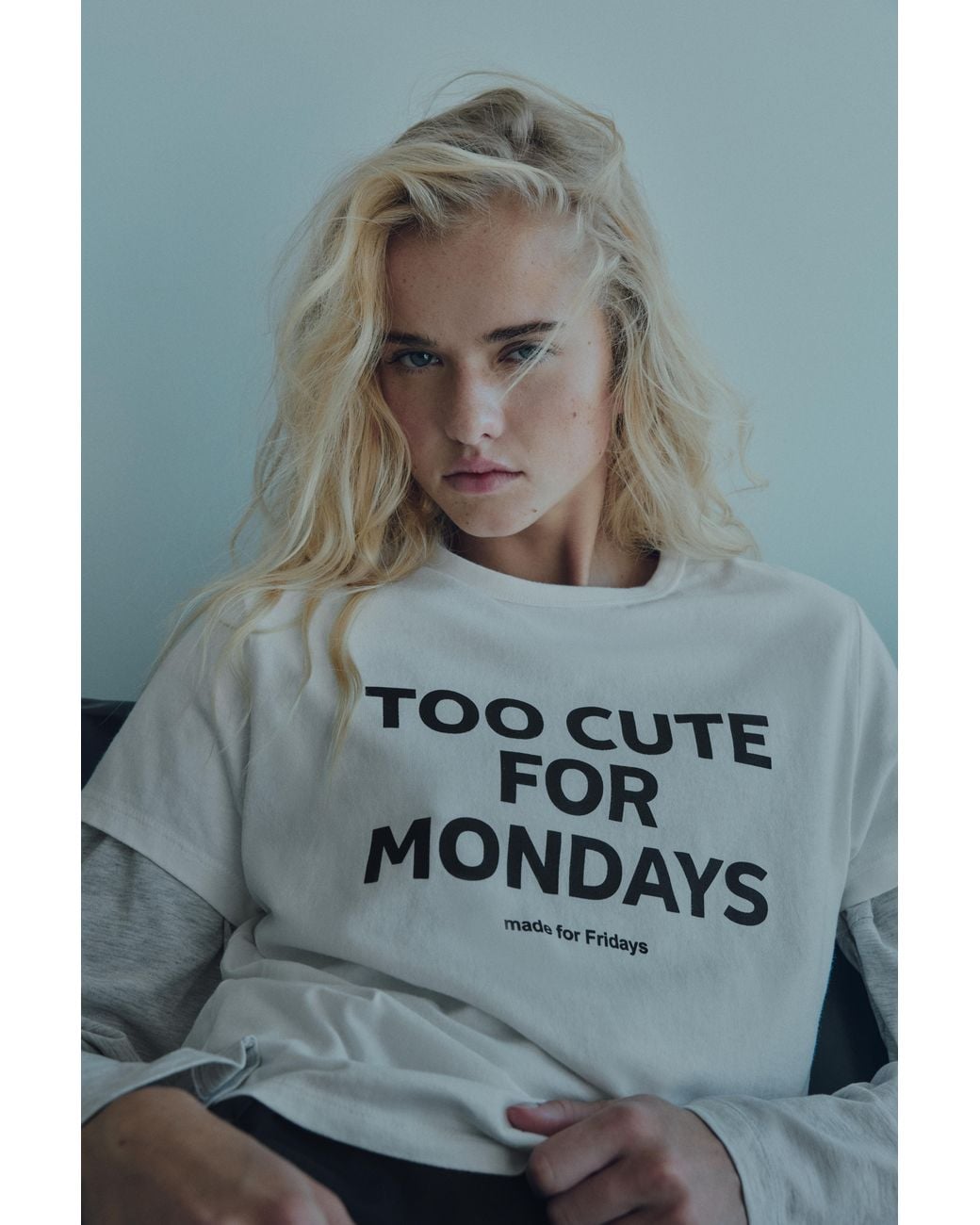 Pull&Bear Gray Graphic Slogan T-Shirt