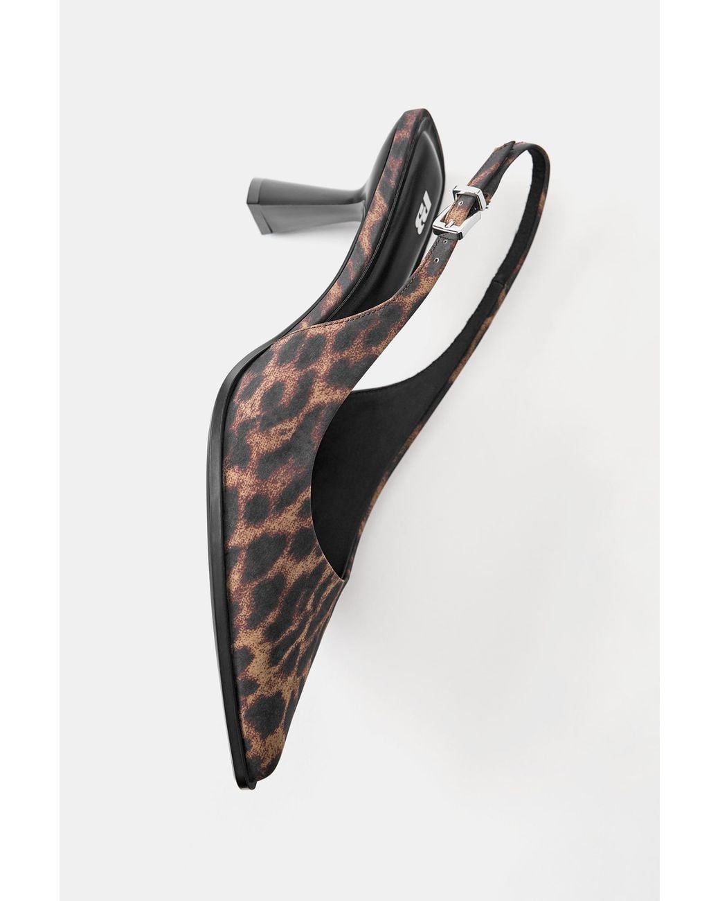 Pull&Bear White Print Slingback Heels