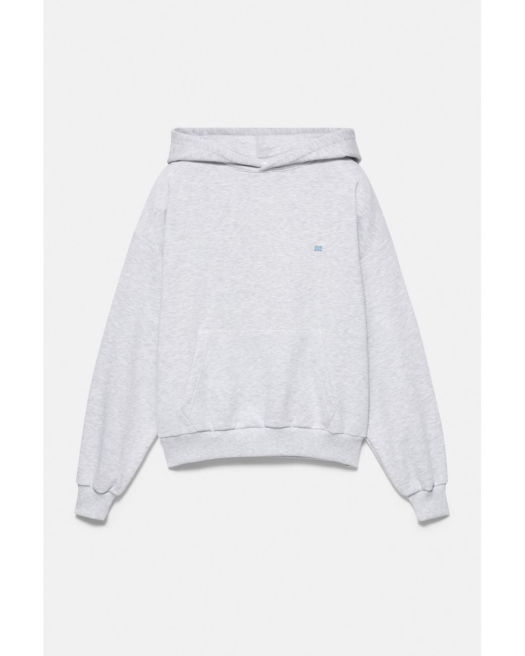 Pull&Bear Sweater Met Capuchon En Logo in het Gray