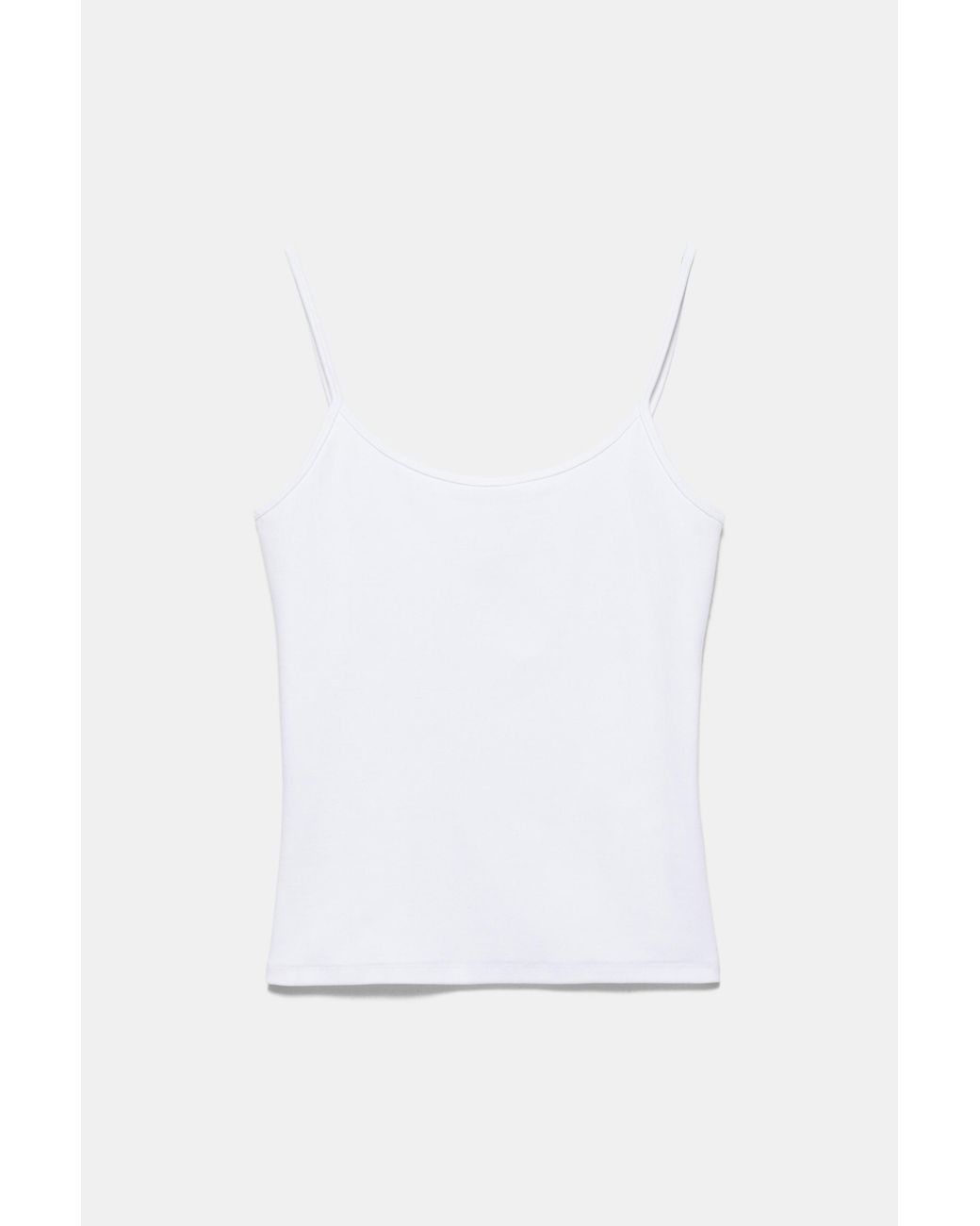 Pull&Bear White Thin Strap Top