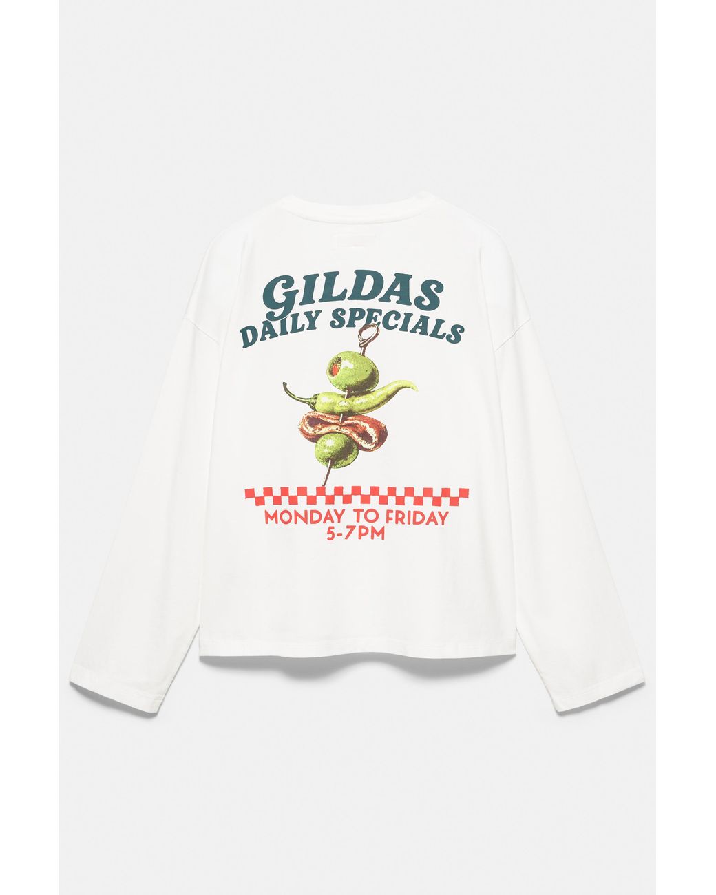 Pull&Bear White Oversize Gilda Graphic T-Shirt