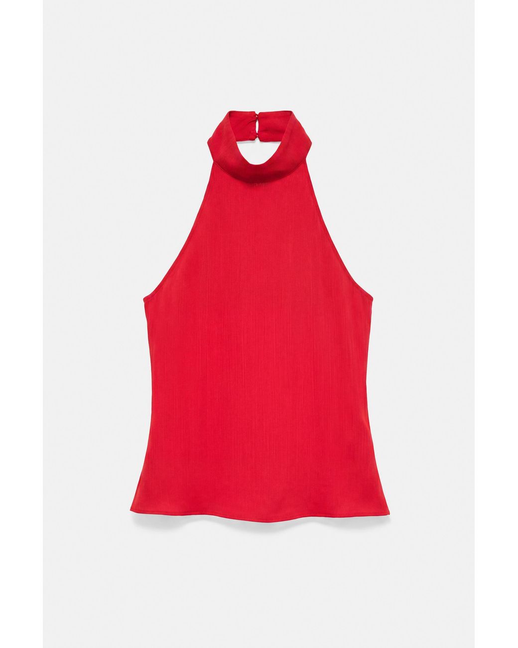 Pull&Bear Red Flowing Halter Top