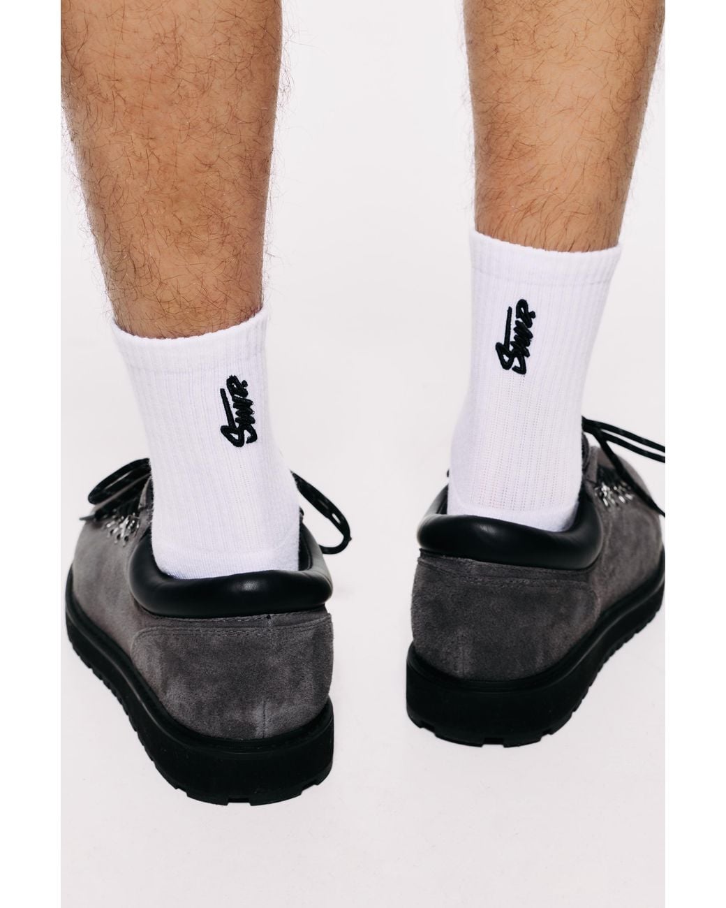 Pull&Bear White 3-Pack Of Stwd Mid Calf Socks for men