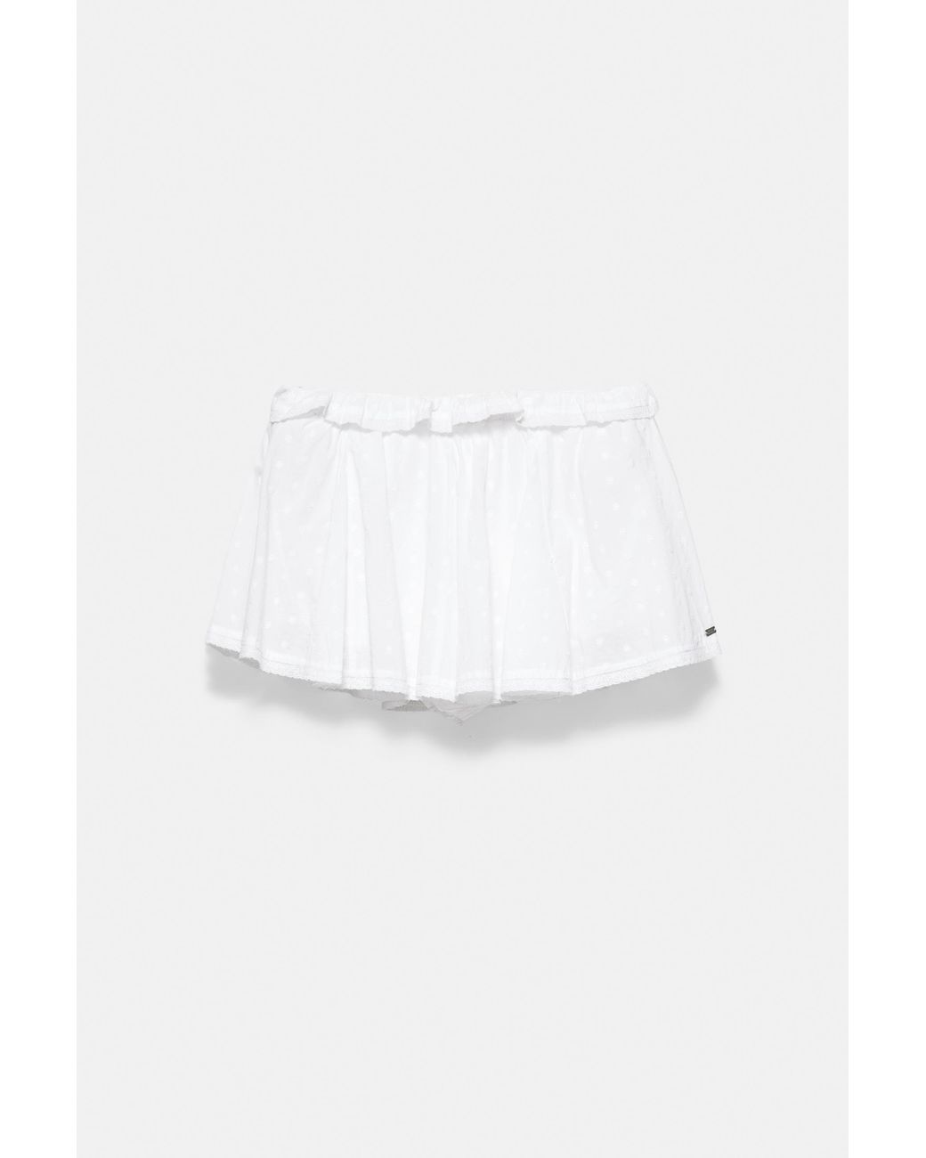 Pull&Bear White Swiss Embroidery Mini Skirt