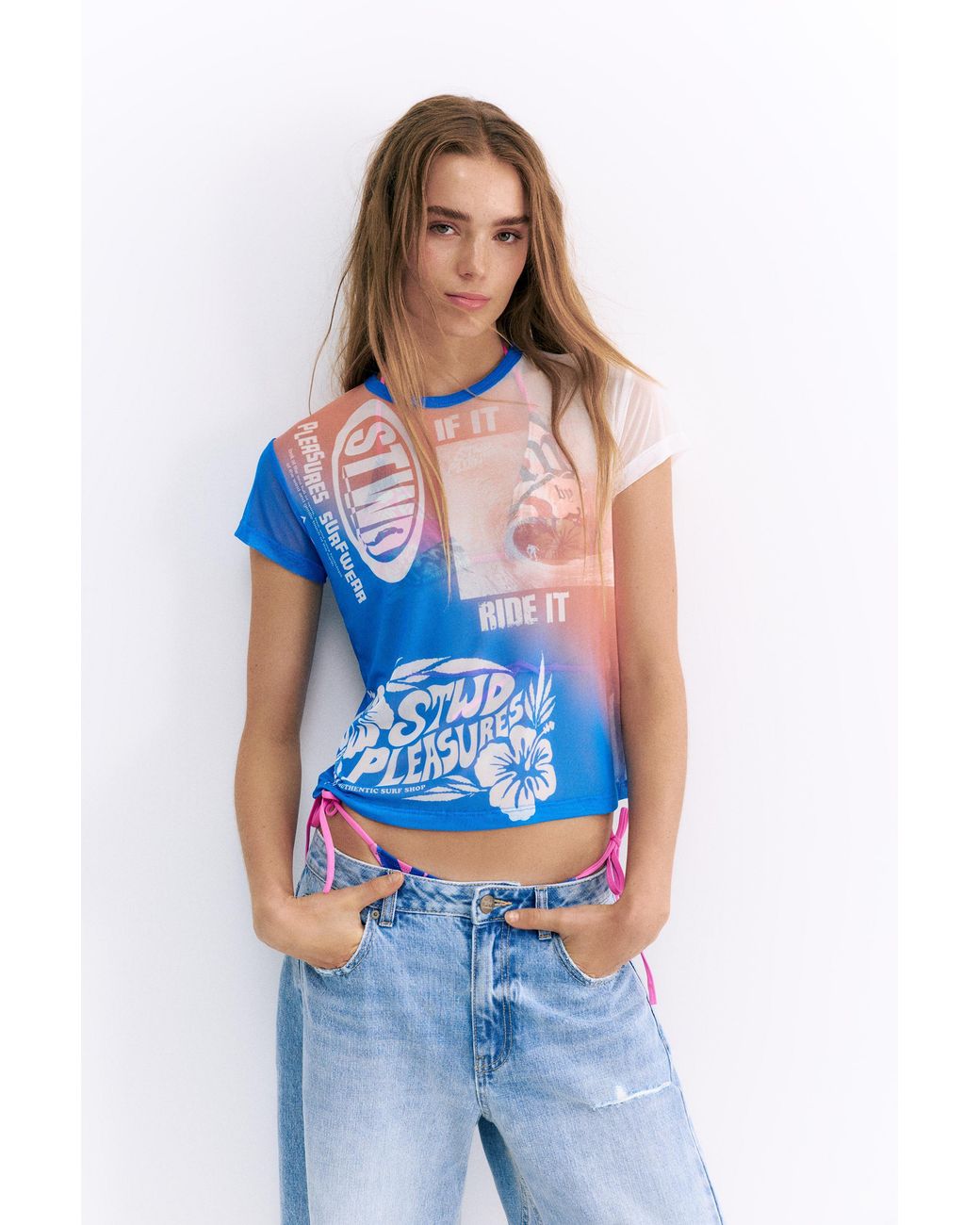 Pull&Bear Blue Pleasures X Stwd T-Shirt