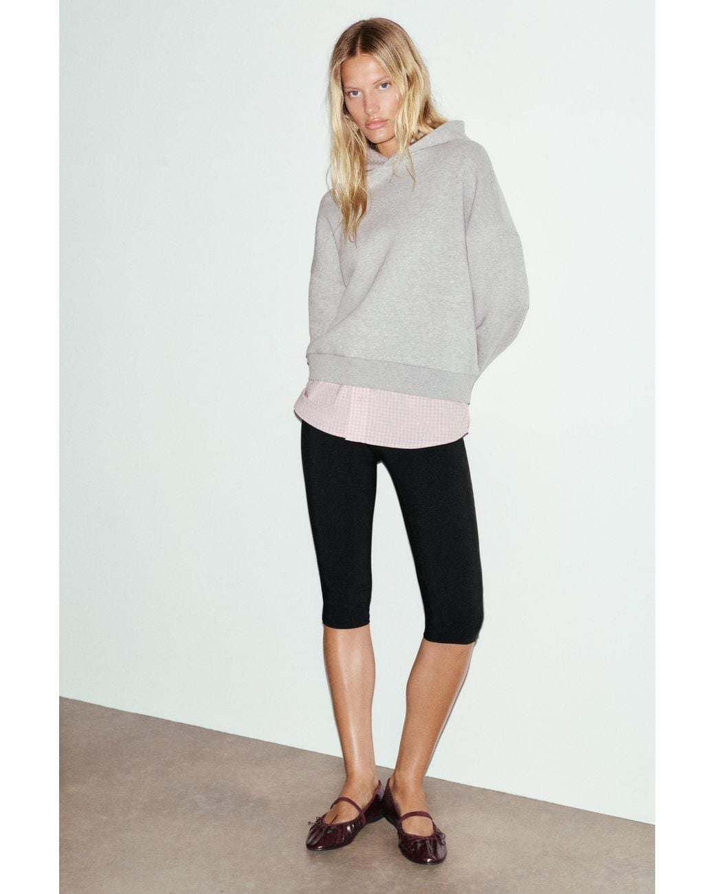 Pull&Bear Geplooide Ballerina's in het White
