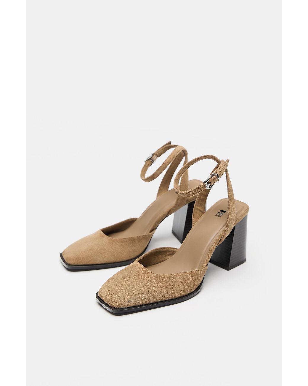 Pull&Bear White Block Heel Shoes