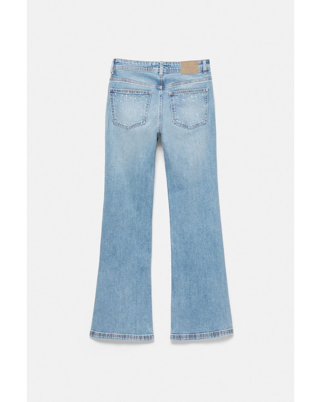 Pull&Bear Bootcut Jeans Met Stras in het Blue