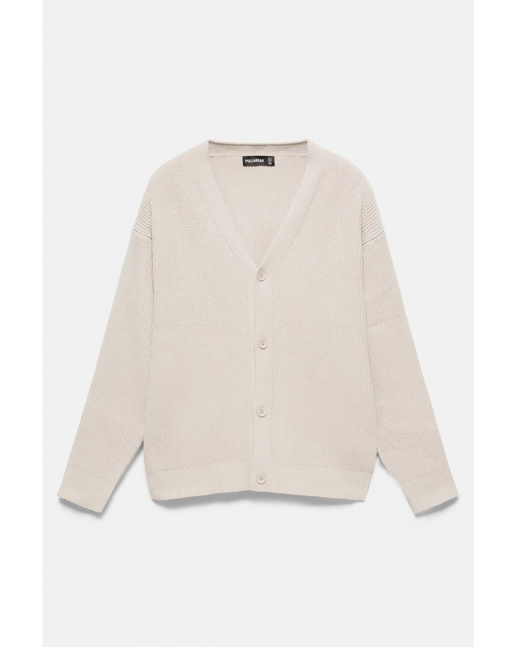 Pull&Bear Black Buttoned Cardigan for men