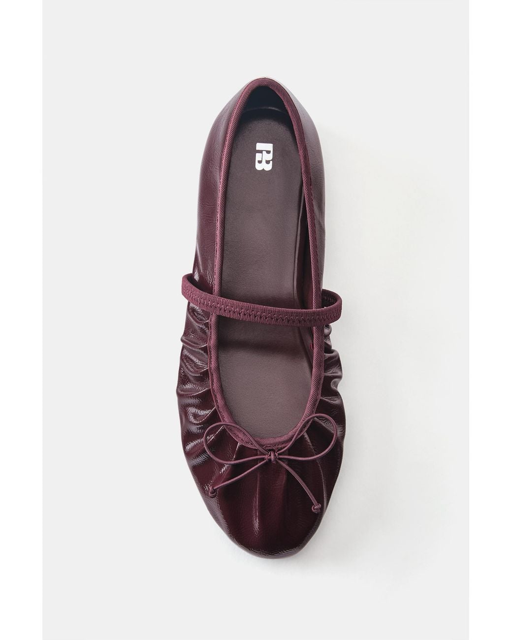 Pull&Bear Geplooide Ballerina's in het White