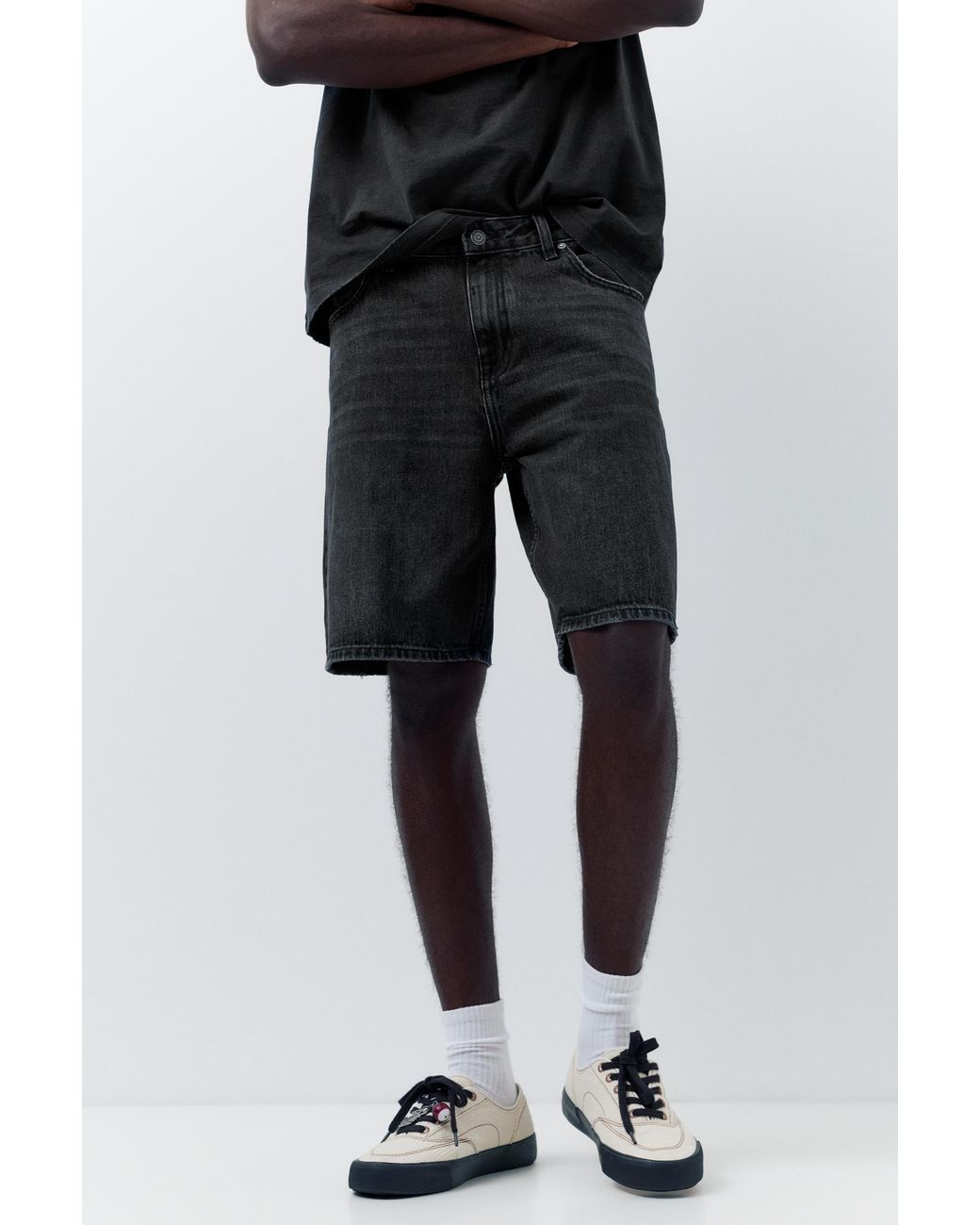 Pull&Bear Multicolor Standard Denim Bermuda Shorts for men