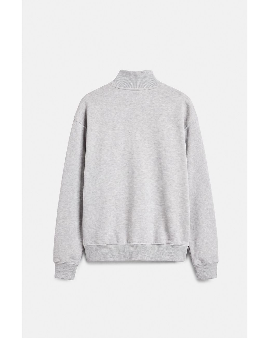 Pull&Bear White Quarter-Zip Sweatshirt for men