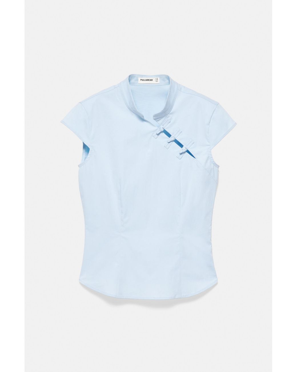 Pull&Bear White Poplin Toggle Shirt