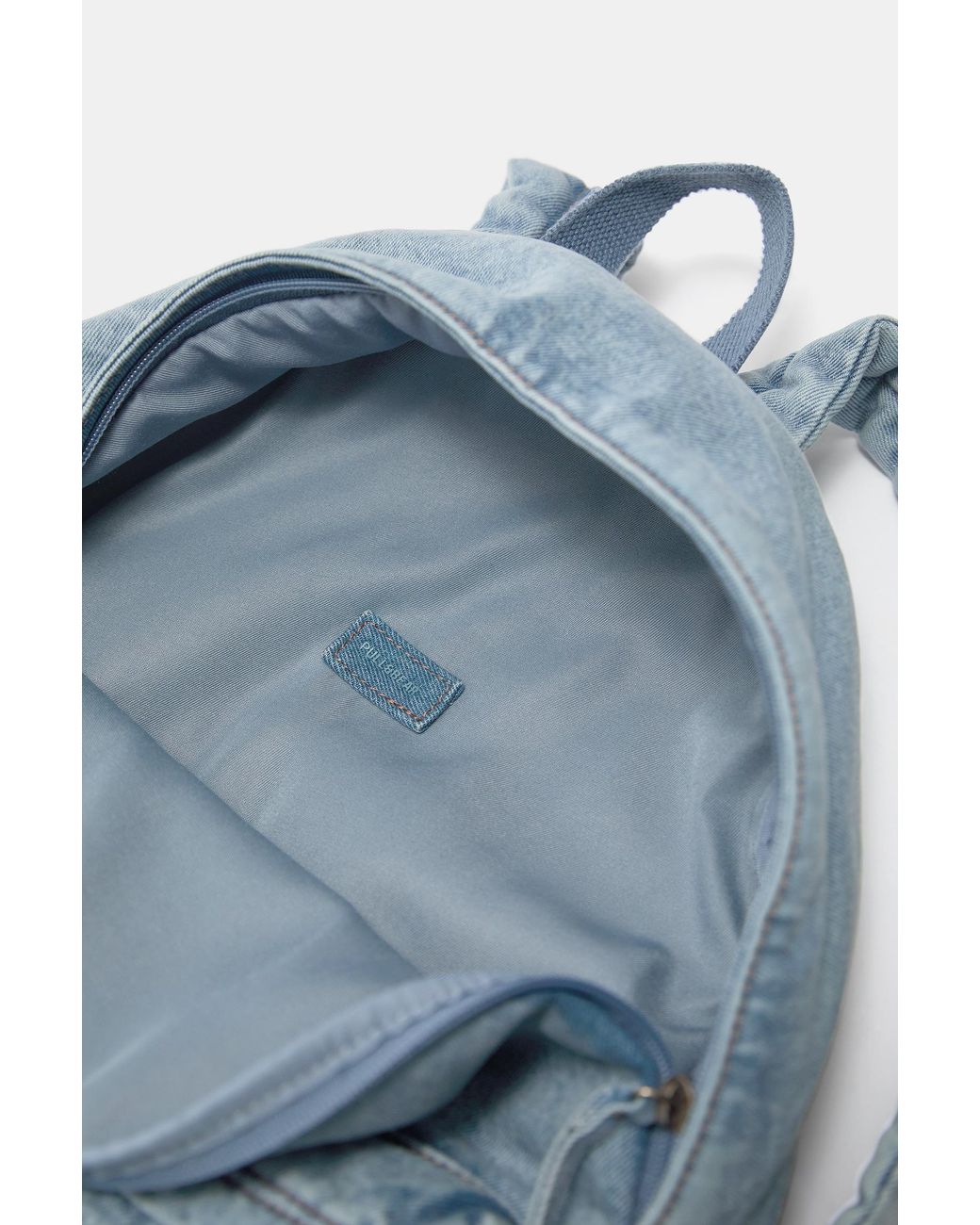 Pull&Bear Blue Denim Backpack