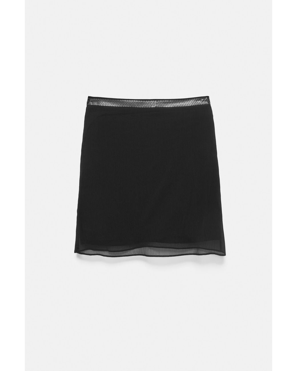 Pull&Bear Blue Straight Sequin Midi Skirt