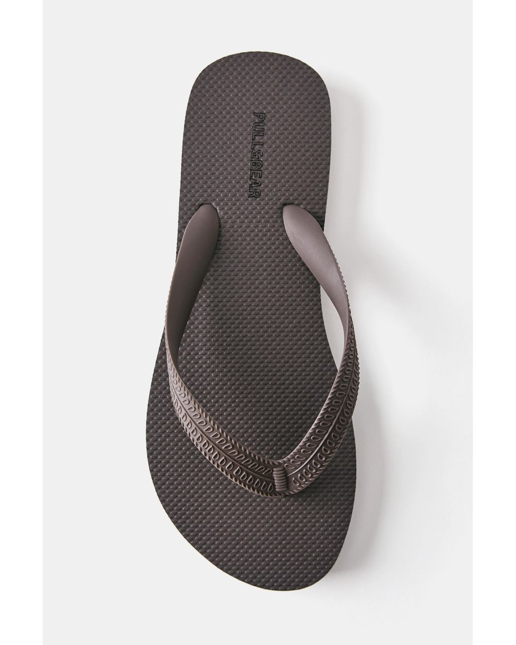Pull&Bear Platte Sandalen in het Gray