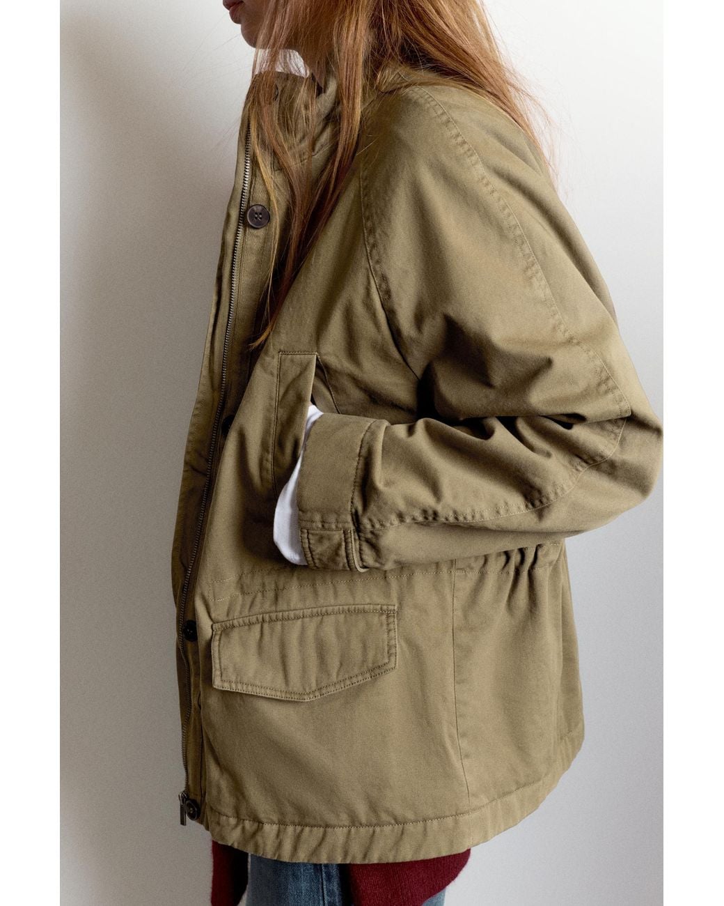 Pull&Bear Multicolor Short Parka With A High Neck