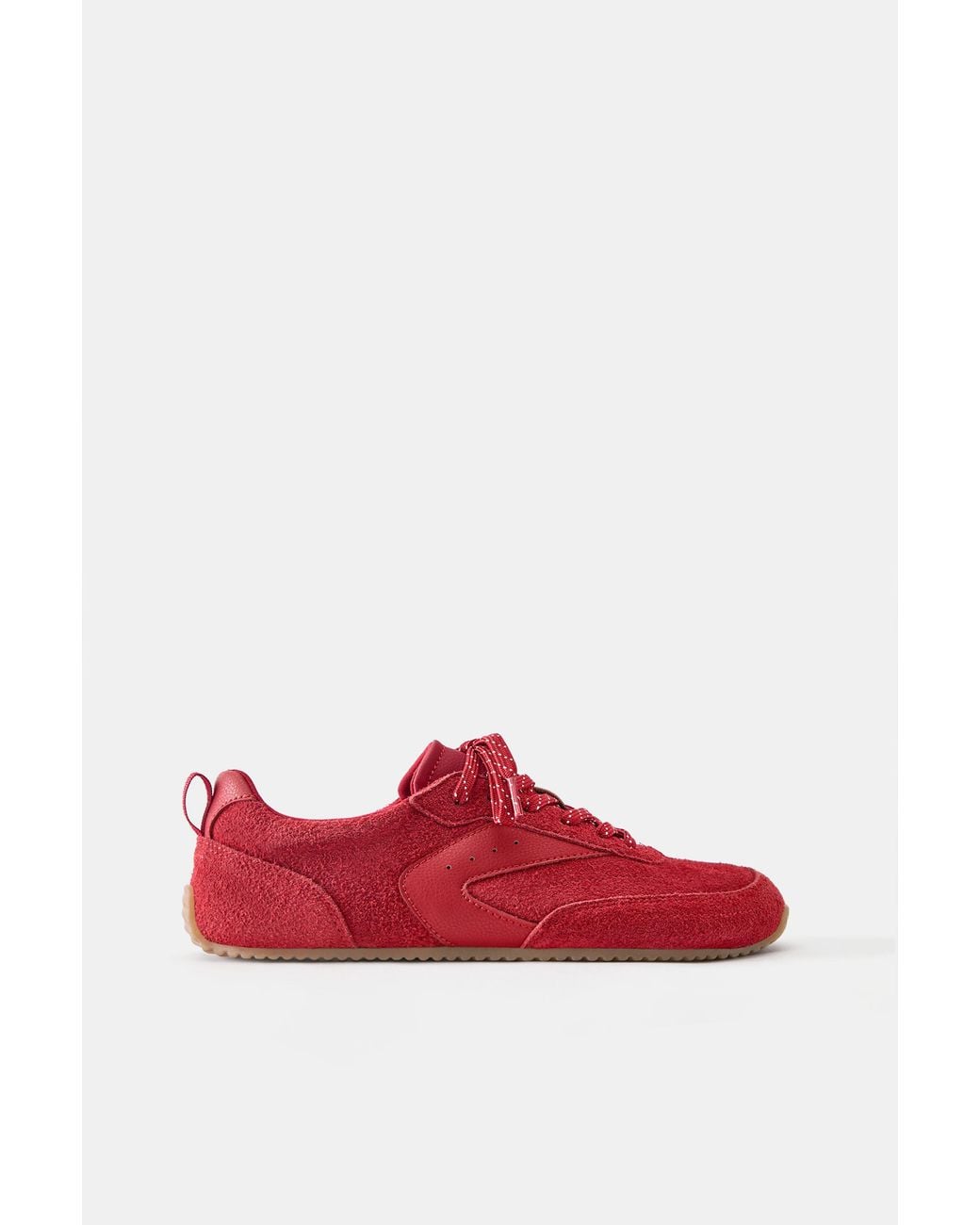 Pull&Bear Red Leather Barefoot Trainers