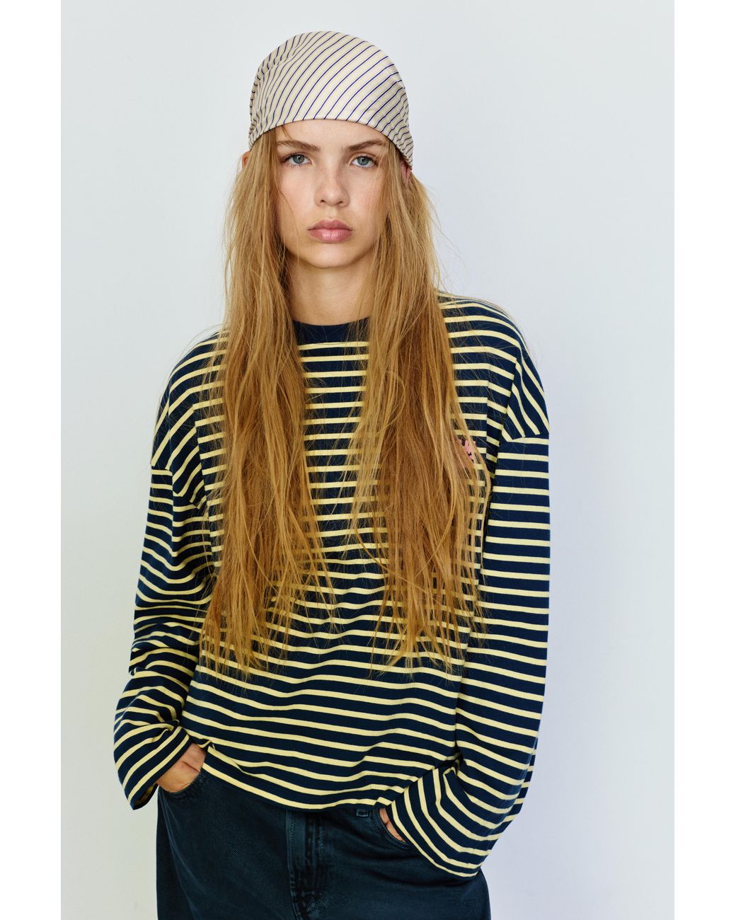 Pull&Bear Blue Gestreifte Bandana