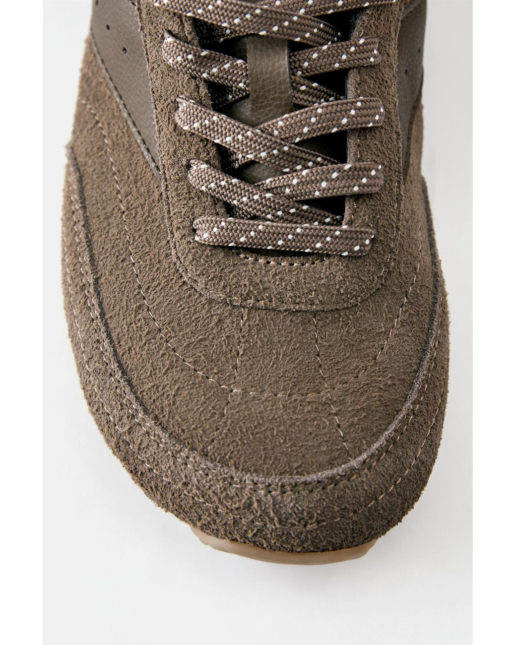 Pull&Bear Barefoot Sneakers Van Leer in het Blue