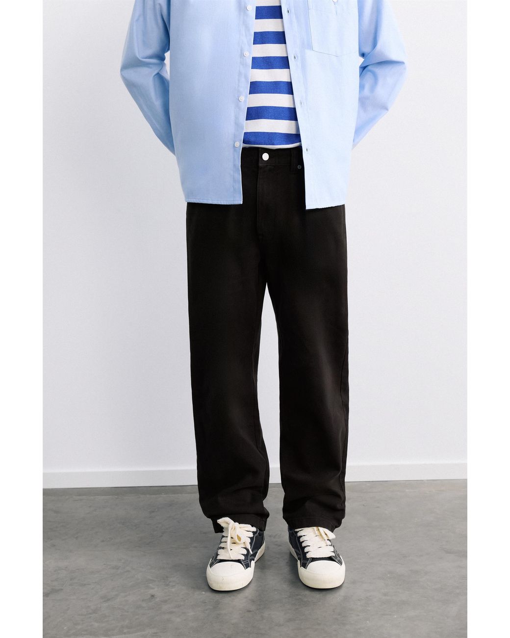 Pull&Bear White Straight-Leg Jeans for men