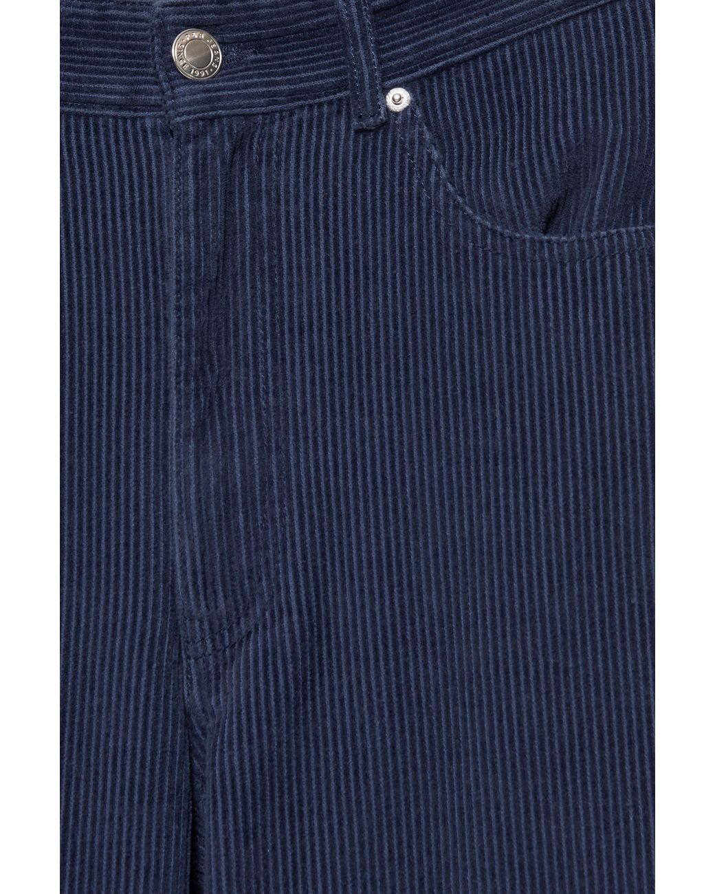 Pull&Bear Blue Corduroy Wide-Leg Jeans