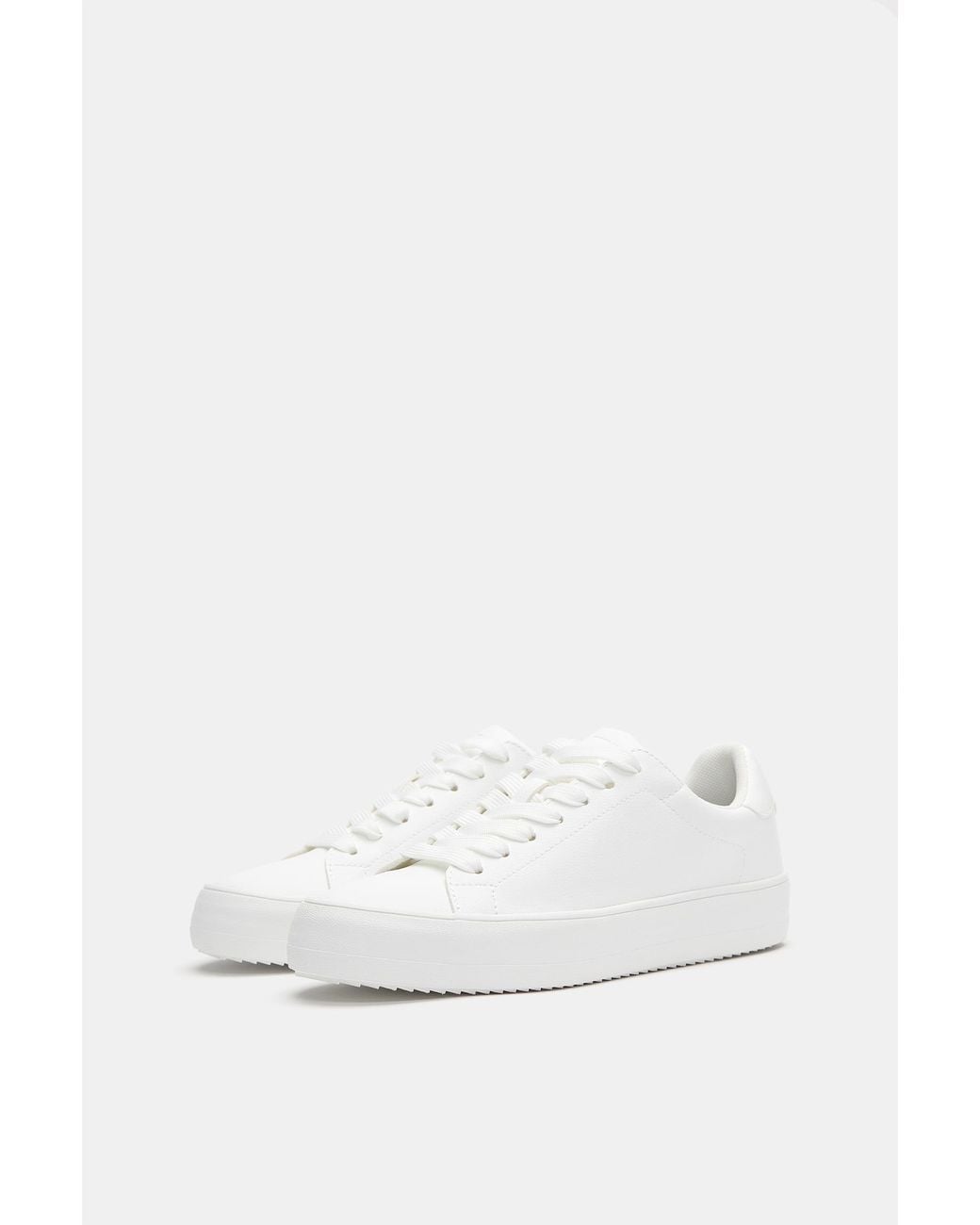 Pull&Bear White Basic Trainers