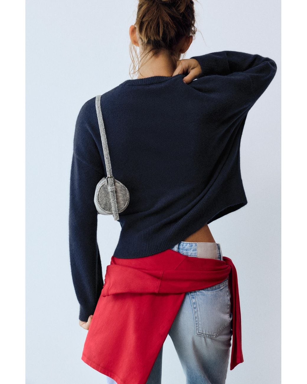 Pull Boxy En Maille Soft Pull&Bear en coloris Blue