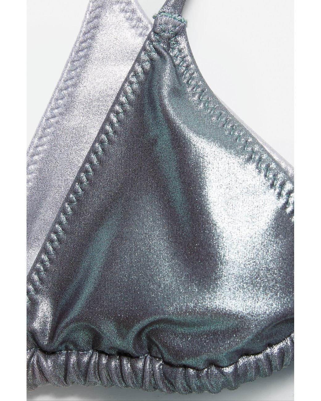 Haut De Bikini Double Métallisé Pull&Bear en coloris Gray