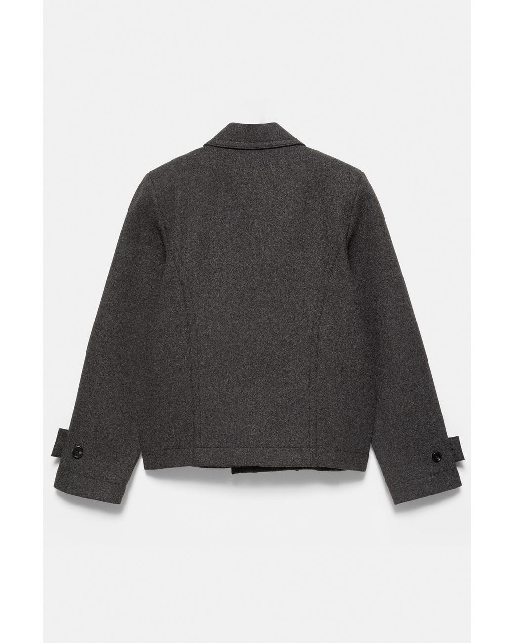 Pull&Bear Blue Short Felt Texture Coat for men