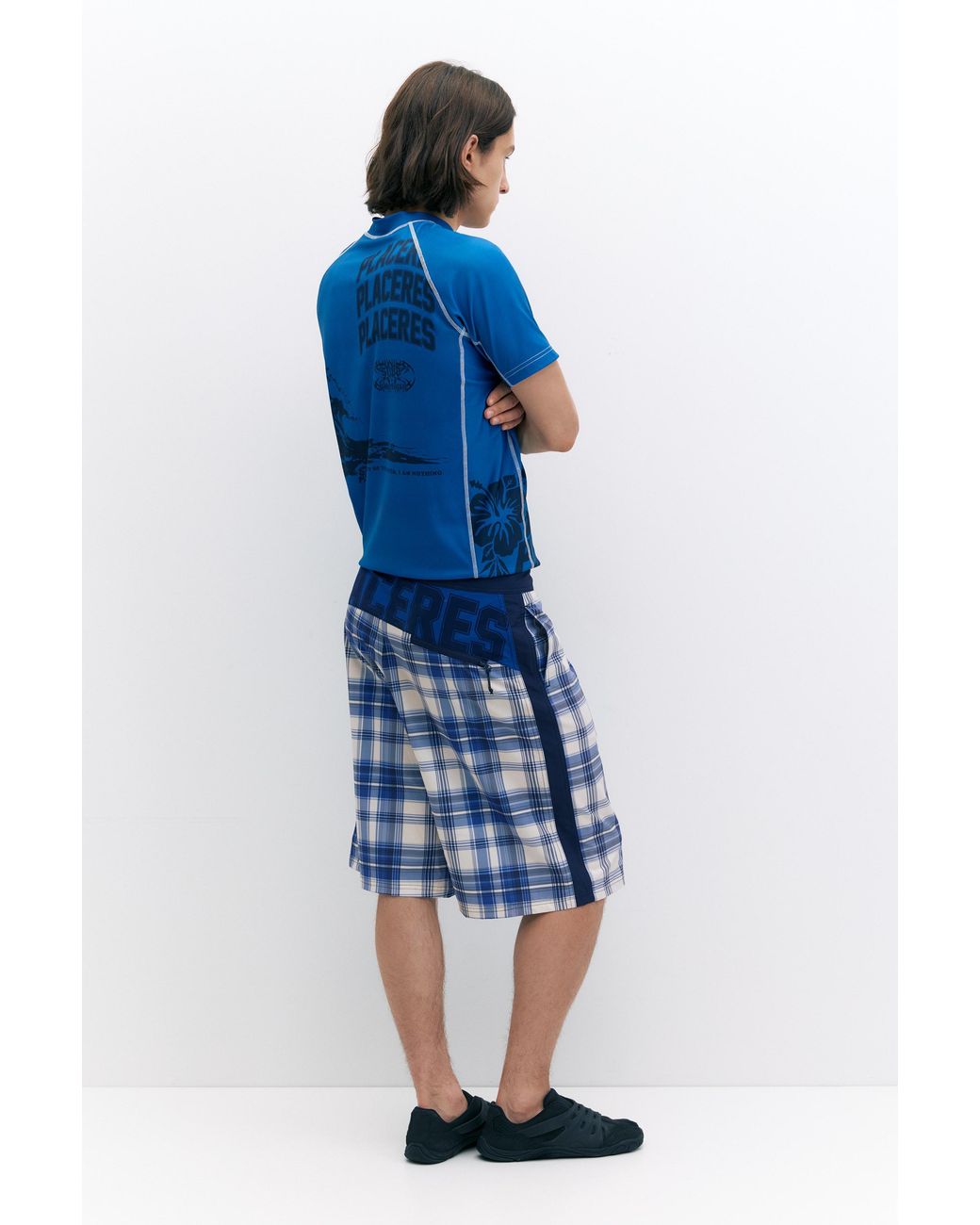 Pull&Bear Blue Pleasures X Stwd Swim Shorts for men