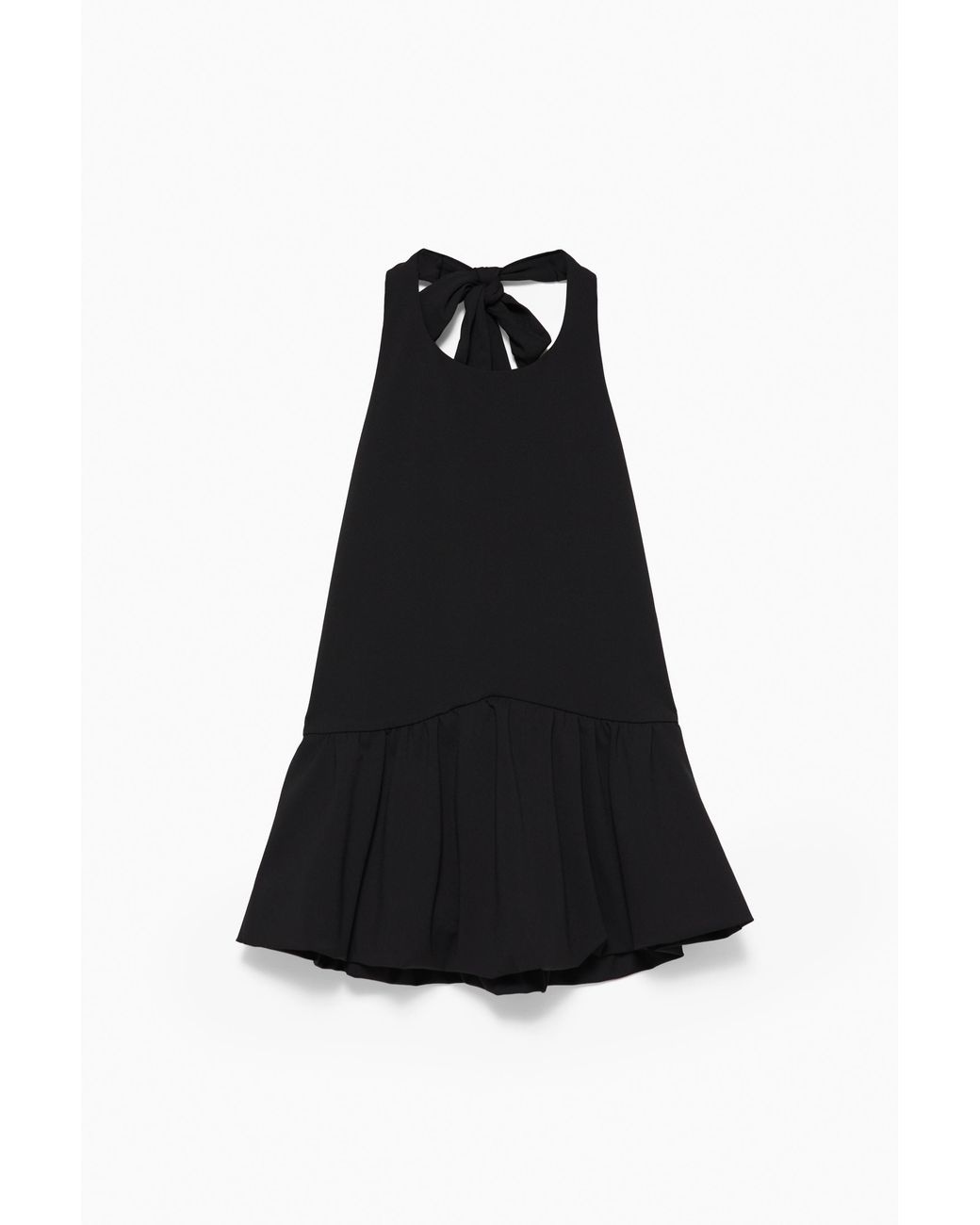 Pull&Bear Black Halter Peplum Top