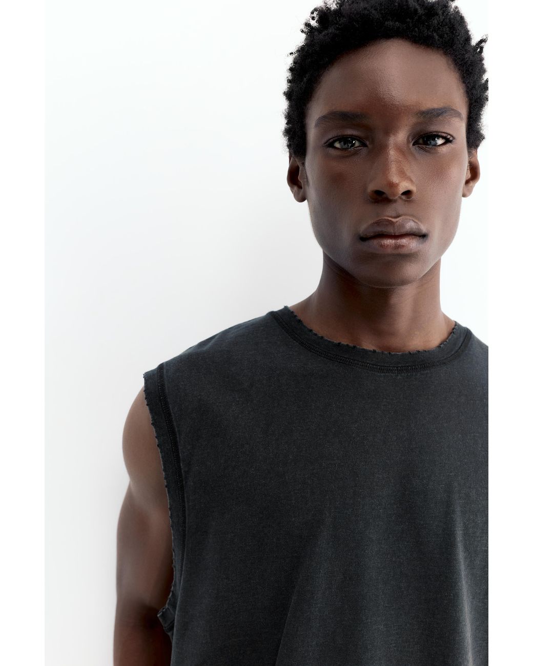 Pull&Bear Black Strappy Top for men