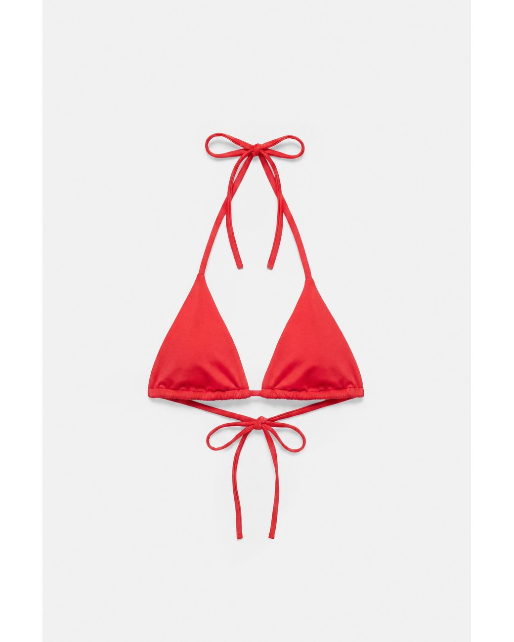 Pull&Bear Red Triangle Bikini Top