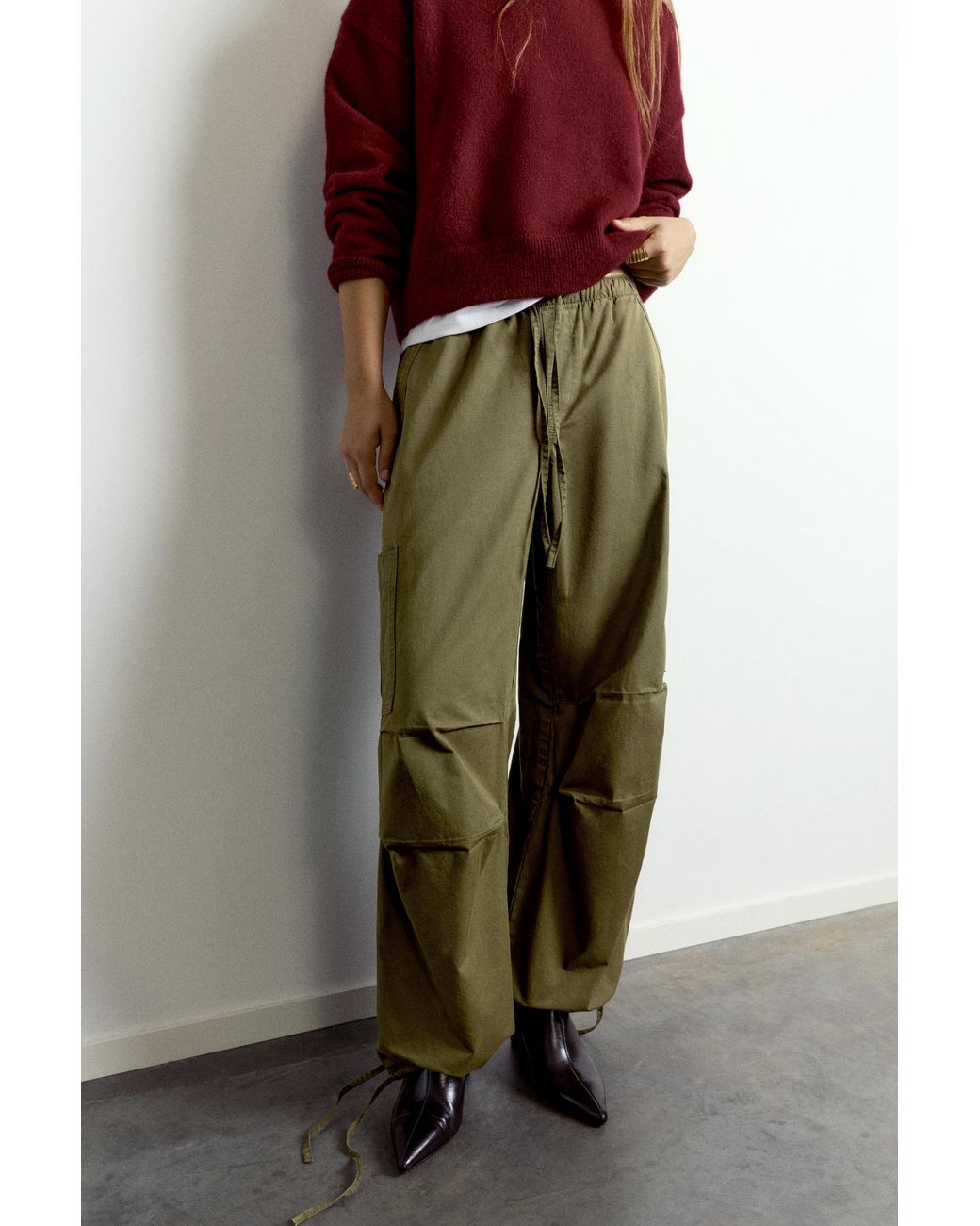Pull&Bear Multicolor Cargo Parachute Trousers