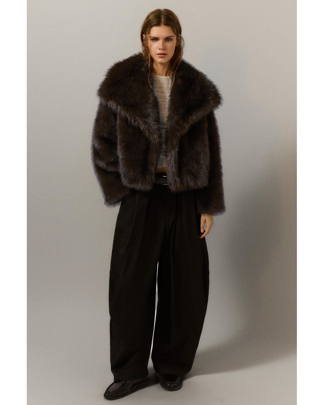 Cappotto Corto di Pull&Bear in Brown